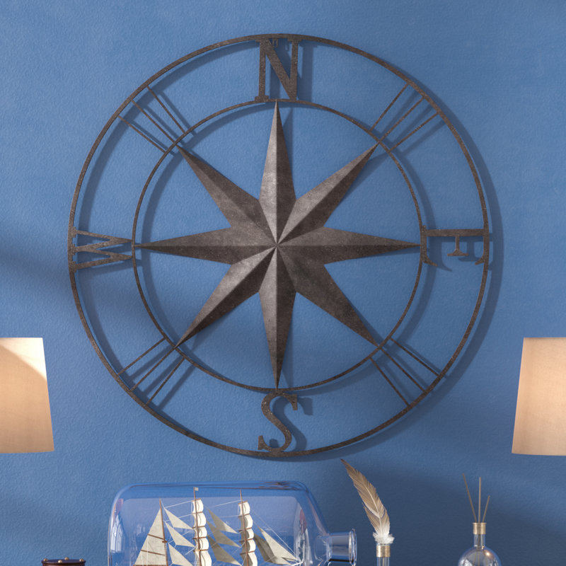 Antique Metal Compass Rose Wall Decor & Reviews Birch Lane